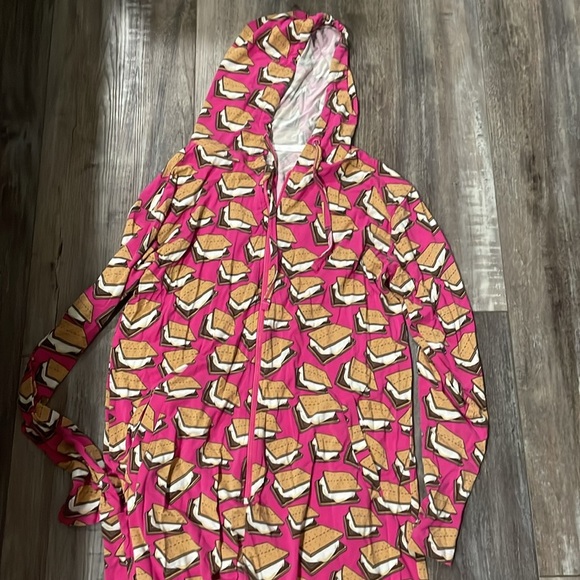 MeUndies S’mores Fuscia Unisex Onesie Size S/M - Picture 3 of 5